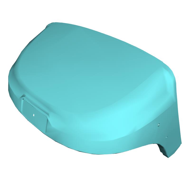 E-Z-GO OEM front cowl in electric blue for golf carts, front end panel replacement with sleek design and durable finish