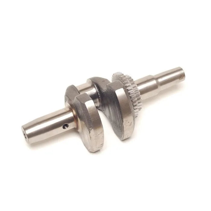 E-Z-GO NGGC 603531 crankshaft for golf cart engine, showing metal component with detailed machining and branding marks