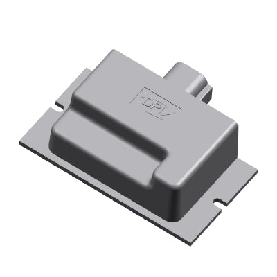 E-Z-GO DC-DC converter module for golf carts, 36V-48V, rugged high-efficiency power module, potted for durability.