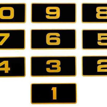 E-Z-GO 28314G04 Decal Set Black/Gold (21-30) for Golf Carts - Rainier Parts