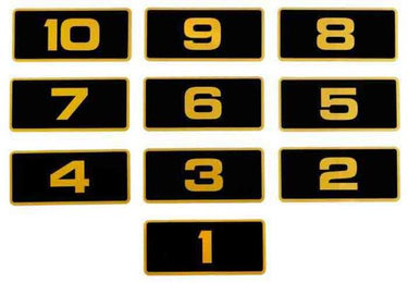 E-Z-GO 28314G04 Decal Set Black/Gold (21-30) for Golf Carts - Rainier Parts