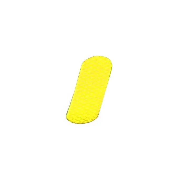 E-Z-GO OEM yellow reflector decal for golf carts, front peel-and-stick reflector for enhanced visibility and factory look.