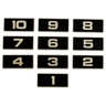 EZGO OEM Platinum Numeric Decal Set 1 to 10 Part Number 610204 for Golf Carts Durable - Rainier Parts