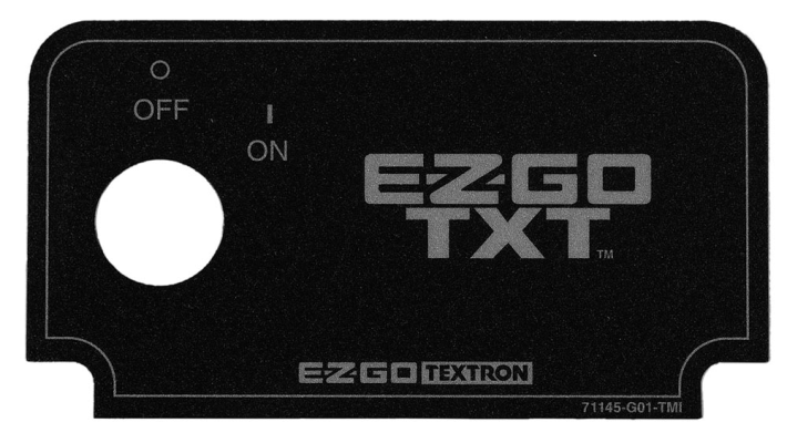 EZGO 71145G01 Console Decal OEM Like Finish For TXT Standard Golf Carts Durable Vinyl