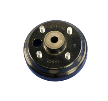 E-Z-GO 19186G1P OEM drum brake for golf carts, durable and easy to install replacement part with detailed close-up view