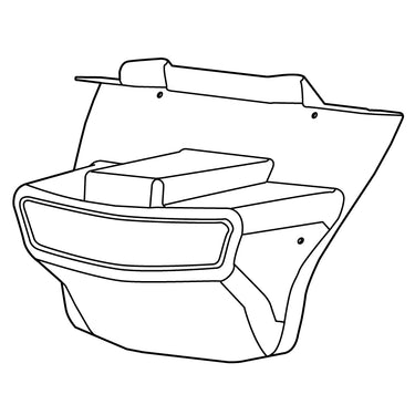 E-Z-GO TXT front shield fascia OEM 624607, front end protection for TXT golf carts 2014 and later, showing the fascia component.