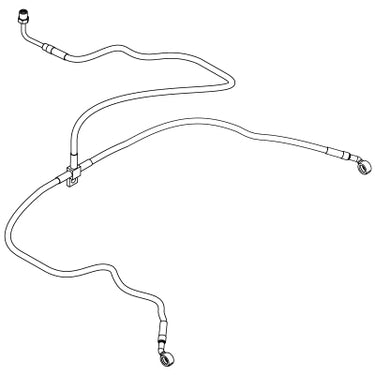 E-Z-GO rear flex line OEM part 648521 for golf carts, high-quality replacement for enhanced rear system performance.