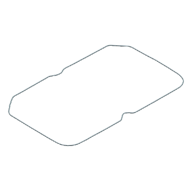 E-Z-GO OEM rocker cover gasket 72876G01 for golf carts, high-quality replacement part for MCI engines, shown on engine.