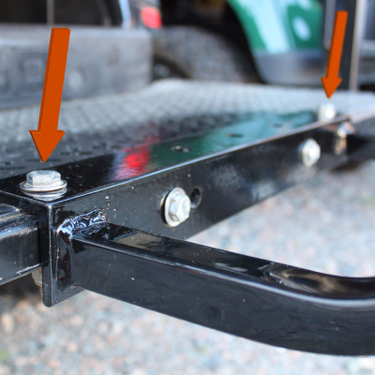 E-Z-GO PF11617 OEM Ultimate Caddy Grab Bar Kit for golf carts, featuring sturdy metal bars and secure mounting for safety and convenience.