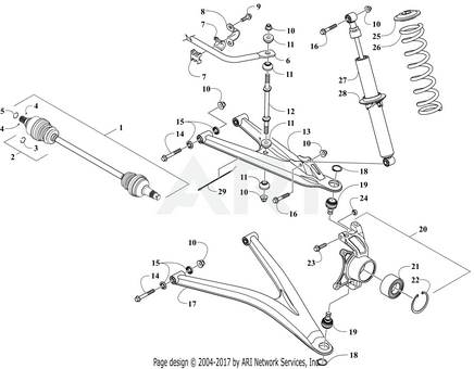 E-Z-GO OEM 2502-552 halfshaft replacement for golf carts, durable drivetrain part, shown in a close-up image.