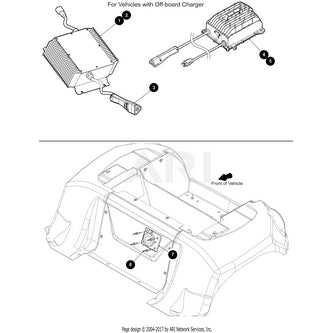 EZGO OEM Charger Harness 10031752 for ADVB2 MWB Receptacle Plug and Play Golf Carts - Rainier Parts