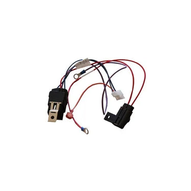 E-Z-GO Walkaway Relay Harness 24V for golf carts, showing black wiring and connection points for OEM replacement.