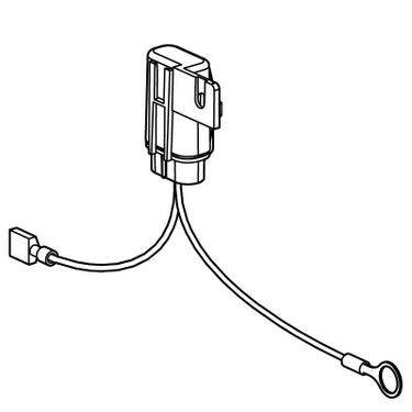 E-Z-GO OEM Speaker Harness 697532 with positive jumper for golf carts, secure plug-in connection, durable harness for audio systems.
