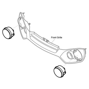 E-Z-GO OEM headlight model 651411G01 for golf carts, providing bright night visibility and durable direct replacement.