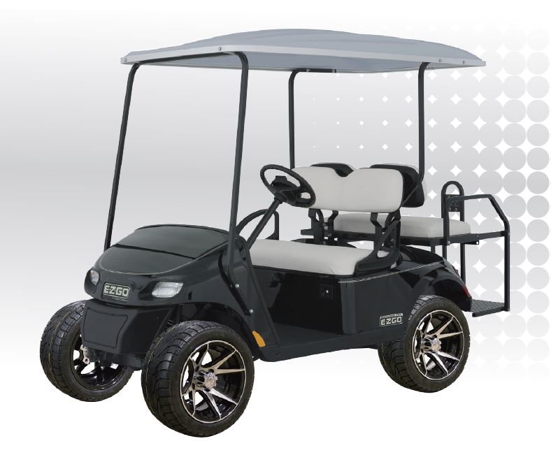 E-Z-GO OEM PF12464 LED headlight for 2016 RXV golf carts, bright night safety lighting with clear lens and durable housing.