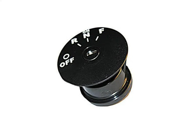 E-Z-GO keyswitch RNF OEM 611283 for golf carts, showing the electric snap-in key switch with mounting and connection points