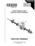 E-Z-GO manual for rebuilding TEC 4-cylinder differential on golf carts, includes diagrams and repair instructions.