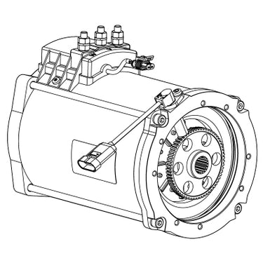 OEM E-Z-GO 681071 72V AC Long-Stack Motor With E-Brake Clocked For Golf Carts Replacement Upgrade - Rainier Parts