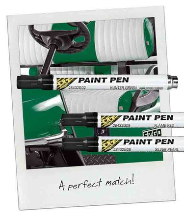 E-Z-GO Platinum OEM paint pen for golf cart touch-up, featuring precision color match and easy application for quick repairs.