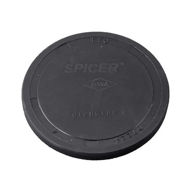 E-Z-GO OEM end cap plug for golf carts, black plastic replacement part with a smooth, rounded design.