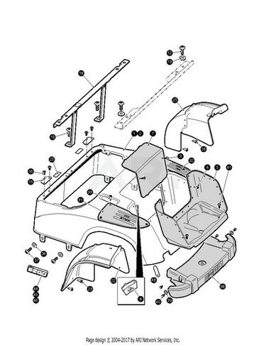 EZGO RXV Rear Body Access Panel OEM 600249 Golf Carts - Rainier Parts