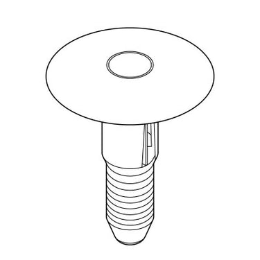 E-Z-GO OEM removable plastic rivet for golf carts, 256 diameter, durable fastener for easy installation and secure fastening.