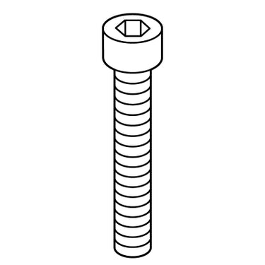 E-Z-GO OEM socket head screw part 601074 for Cushman Textron golf carts, professional replacement hardware.