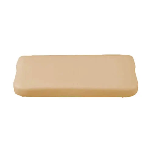 E-Z-GO OEM golf cart seat bottom cover in tan for Marathon carts, replacement part with durable fabric and secure fit.