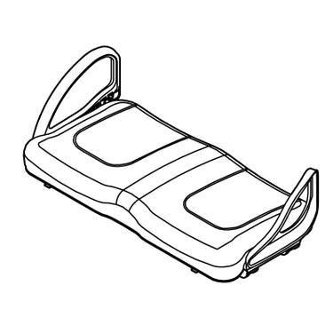 EZGO Contoured Oyster Golf Seat Assembly OEM 629269G4001 Premium Comfort Upgrade For Golf Carts - Rainier Parts