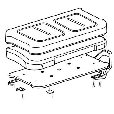 Seat Bottom Assembly 629269G4204 OEM E-Z-GO Golf Cart Replacement Part for Golf Carts - Rainier Parts
