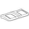 E-Z-GO OEM gray vinyl foam seat bottom for golf cart replacement interior part, showing the cushioned seat surface.
