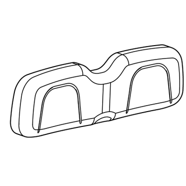 EZGO OEM Vinyl Foam Seat Back 644820G06 Black For Golf Carts Premium Interior Upgrade - Rainier Parts