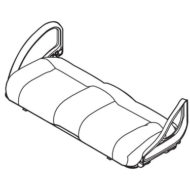 EZ-GO OEM Seat Bottom Assembly Premium Gray Upholstery for Golf Carts 629269G1919 - Rainier Parts