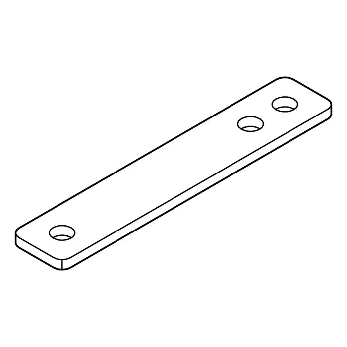 E-Z-GO OEM rear spring shackle for golf carts, heavy duty replacement part, showing the metal shackle with mounting holes.