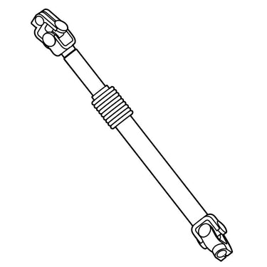 E-Z-GO OEM intermediate shaft replacement for golf carts, showing a metal shaft part with mounting points and gear connections.