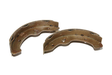 Pair of E-Z-GO OEM KT Cushioned Shoes for golf carts, replacement part, shown in black with textured cushioning.