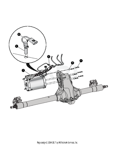 E-Z-GO OBS Service Speed Sensor OEM 614252 for golf carts, showing the sensor with mounting components and wiring connection.