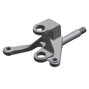 E-Z-GO OEM right hand spindle assembly for golf carts, replacement part with metal spindle and mounting components.