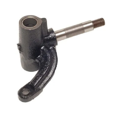 E-Z-GO OEM left hand spindle assembly for golf carts, showing the spindle part with mounting points and metal components.