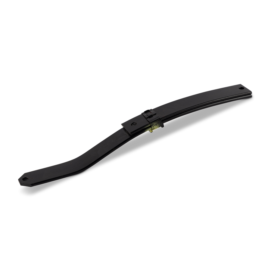 E-Z-GO OEM Heavy Duty Front Leaf Spring for TXT golf carts, showing the durable suspension spring with mounting points.