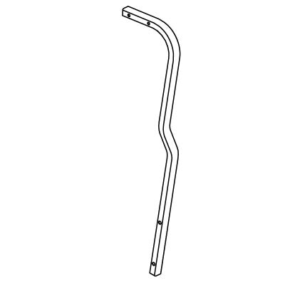 E-Z-GO rear strut tube 2x2 left-hand suspension replacement part, durable and painted for golf cart suspension repair.