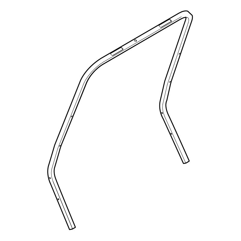 E-Z-GO OEM front square strut for golf carts, painted metal, designed for 4-passenger models, part number 10029156.