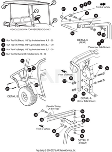 E-Z-GO rear strut OEM part 10011317G02 for golf carts, durable suspension upgrade, right side for LWB and SWB models