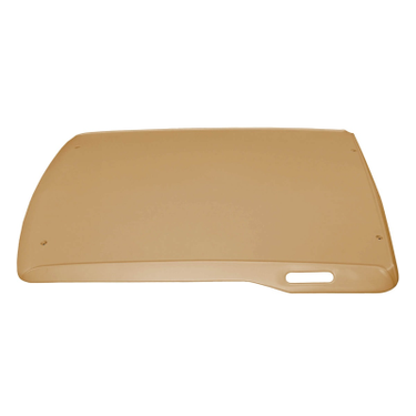 E-Z-GO OEM tan blow-molded sun canopy for golf carts providing weather-resistant shade and protection.