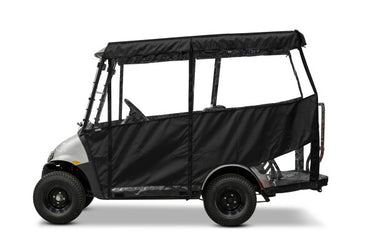 E-Z-GO Suntop OEM black modular sun top for golf carts, providing driver shade with easy installation.