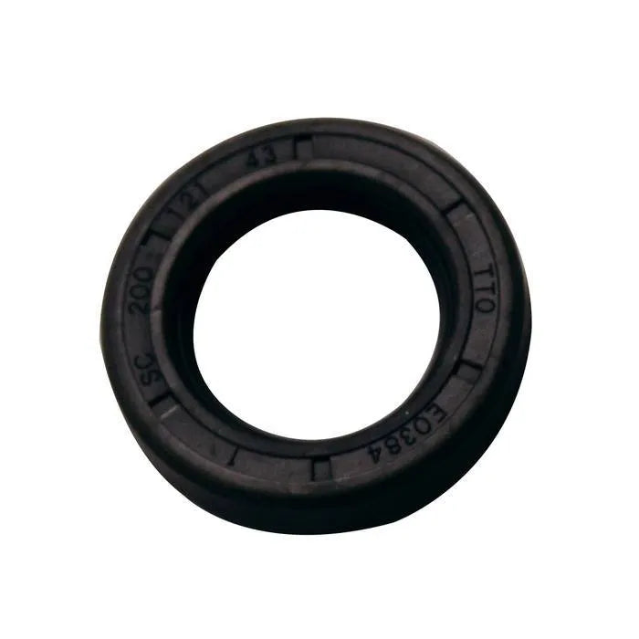 E-Z-GO OEM oil seal 23582G1 for golf cart axle shaft, SVC-SEAL type, showing the black rubber seal with metal exterior edge.
