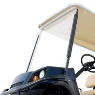 E-Z-GO OEM Windshield Clip-On KW Kit SVC-WSHLD for golf carts, weather shield with flat windshield clip-on design.