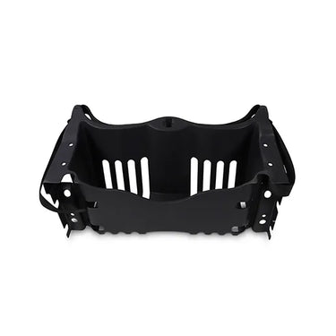 E-Z-GO RXV Sweater Basket Assembly for golf carts, black plastic storage upgrade, designed for easy organization and convenience.