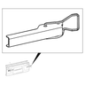E-Z-GO OEM tailgate latch assembly for golf carts, durable replacement part with metal latch and mounting hardware.
