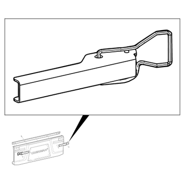 E-Z-GO OEM tailgate latch assembly for golf carts, durable replacement part with metal latch and mounting hardware.